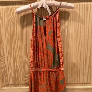 Beth Bowley Brooklyn boutique orange silk halter dress size 0